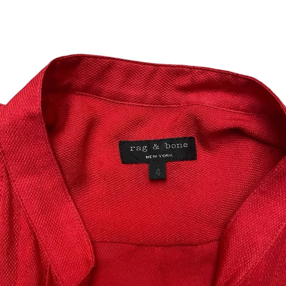 Rag & Bone Silk Two Toned Red Dress Tunic Size 4 - Picture 15 of 16